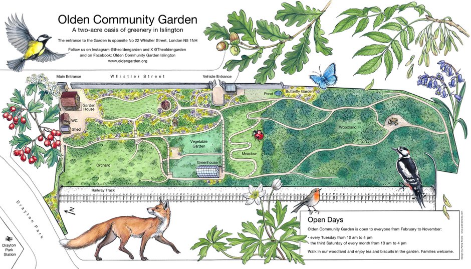map of Olden Community Garden
