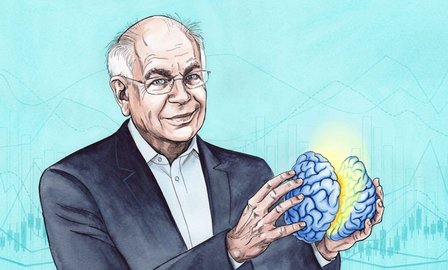portrait illustration Daniel Kahneman
